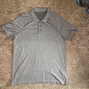 Lululemon Metal Vent Tech Polo Shirt: Slate/White XL